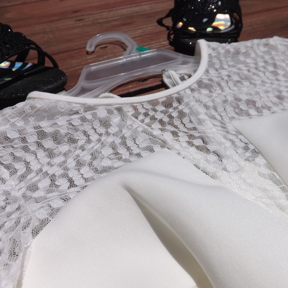 NWT White Calvin Klein Bodycon Mesh Lace MiniDress - Picture 8 of 8